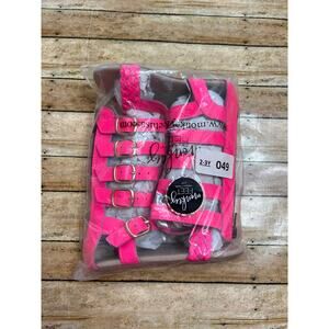 Monkey Feet Hot Pink Gladiator Sandal Size 2/3 (fits like Toddler Size 8/9) NEW